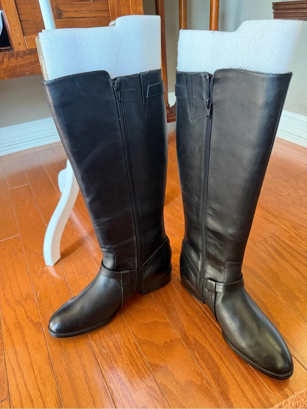 Ralph Lauren Margariite Black Leather Riding Boots Women’s 11B NWOB
